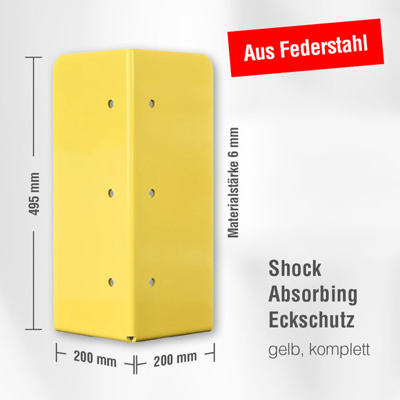 Eckschutz für Regale aus Federstahl